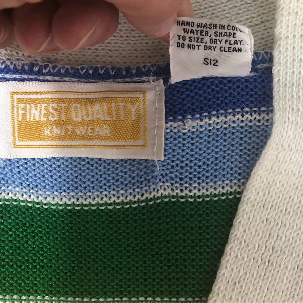 Vintage Rainbow Striped Cardigan - Picture 9 of 9